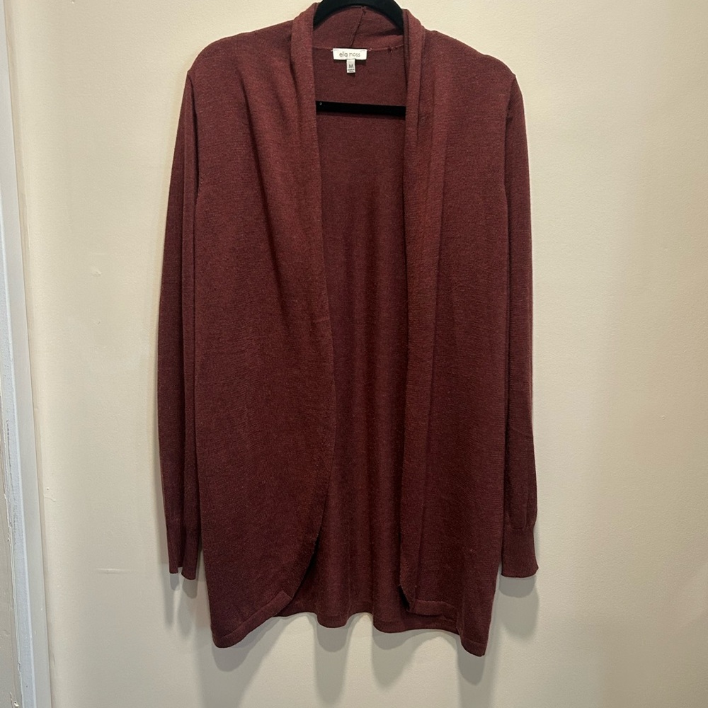 Ella Moss Burgundy Knit Cardigan